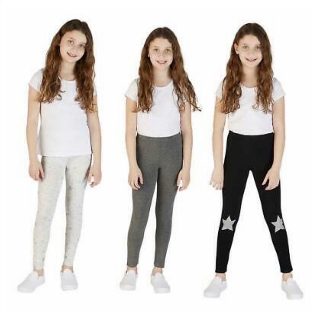 💫 NWT Vigoss girls 3 pack leggings size 10/12